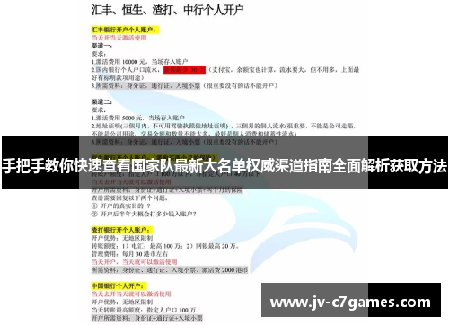 手把手教你快速查看国家队最新大名单权威渠道指南全面解析获取方法